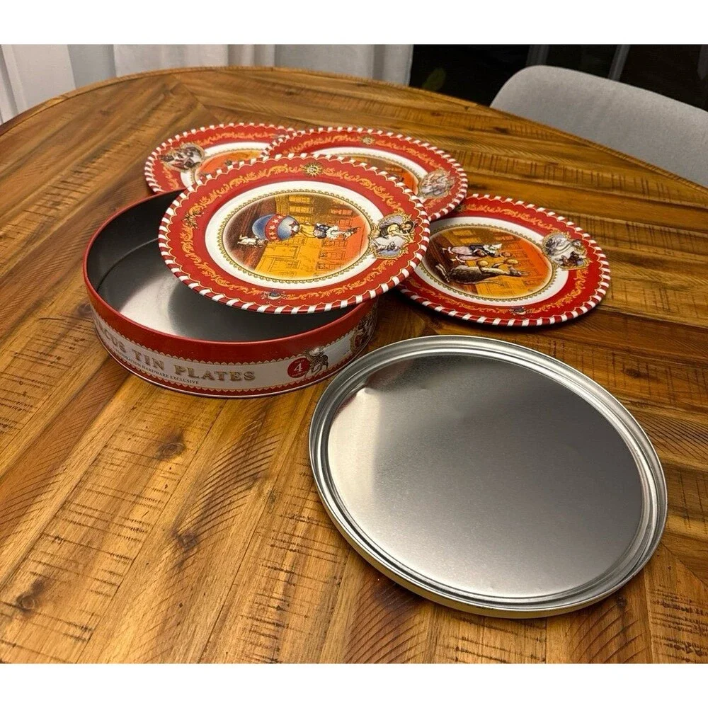 Restoration Hardware Circus Tin Plates set